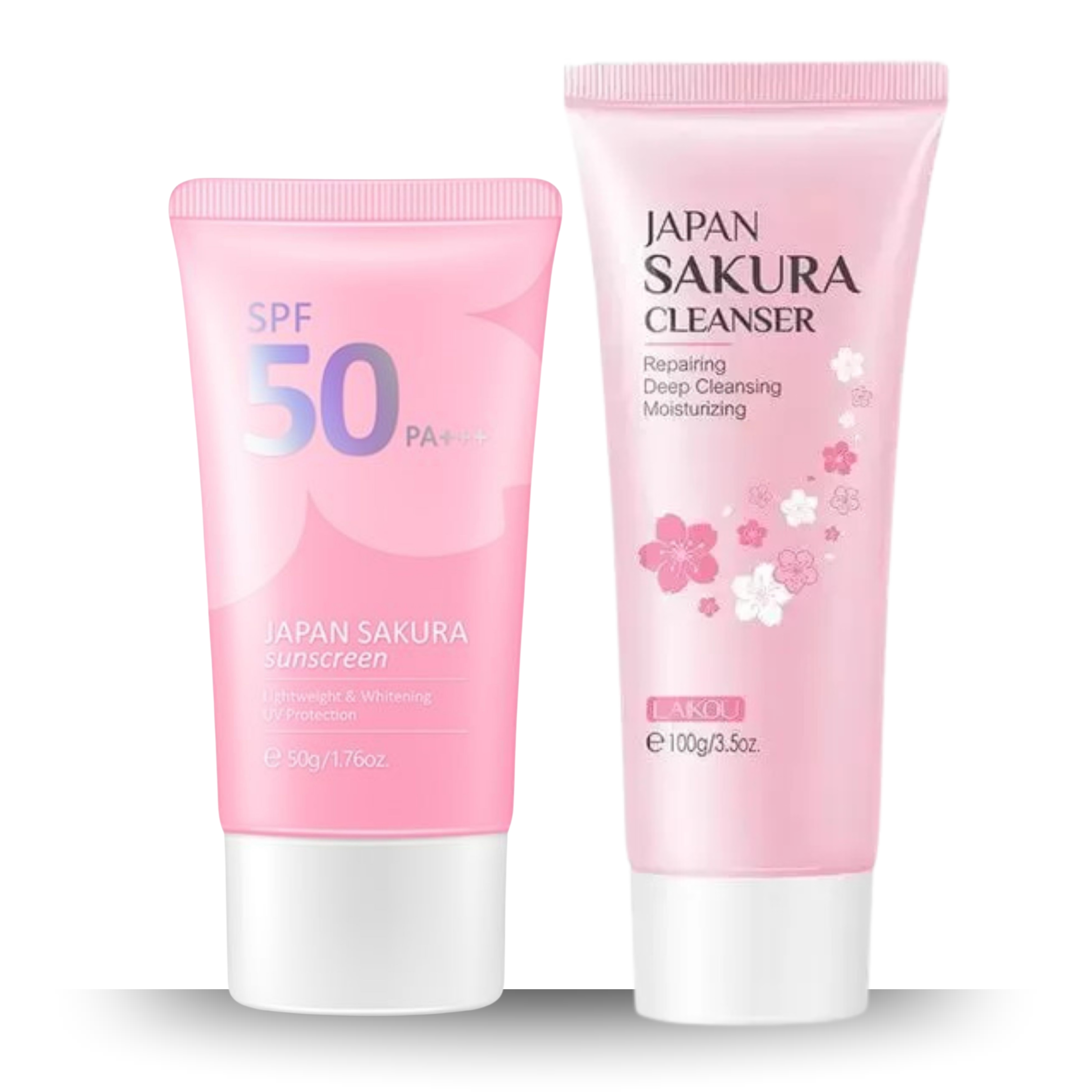 Japan Sakura Sunscreen 45ml & Sakura Cleanser 100ml